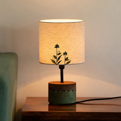 Decorative Mango Wood LED Table Lamp for Bedroom Décor