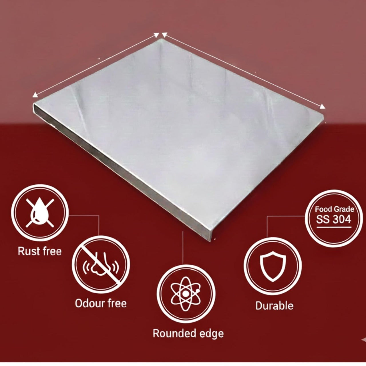 Premium Stainless Steel Chopping Board for Kitchen