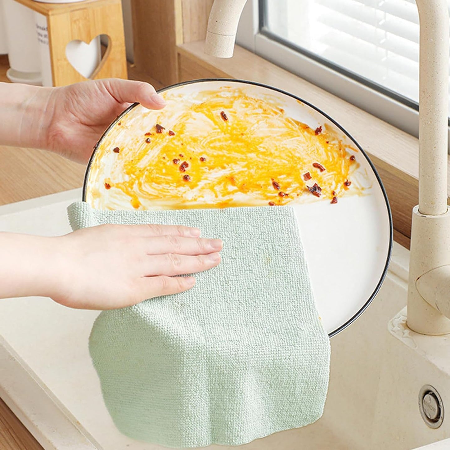 Essentials Reusable Microfiber Cleaning & Drying Wipes