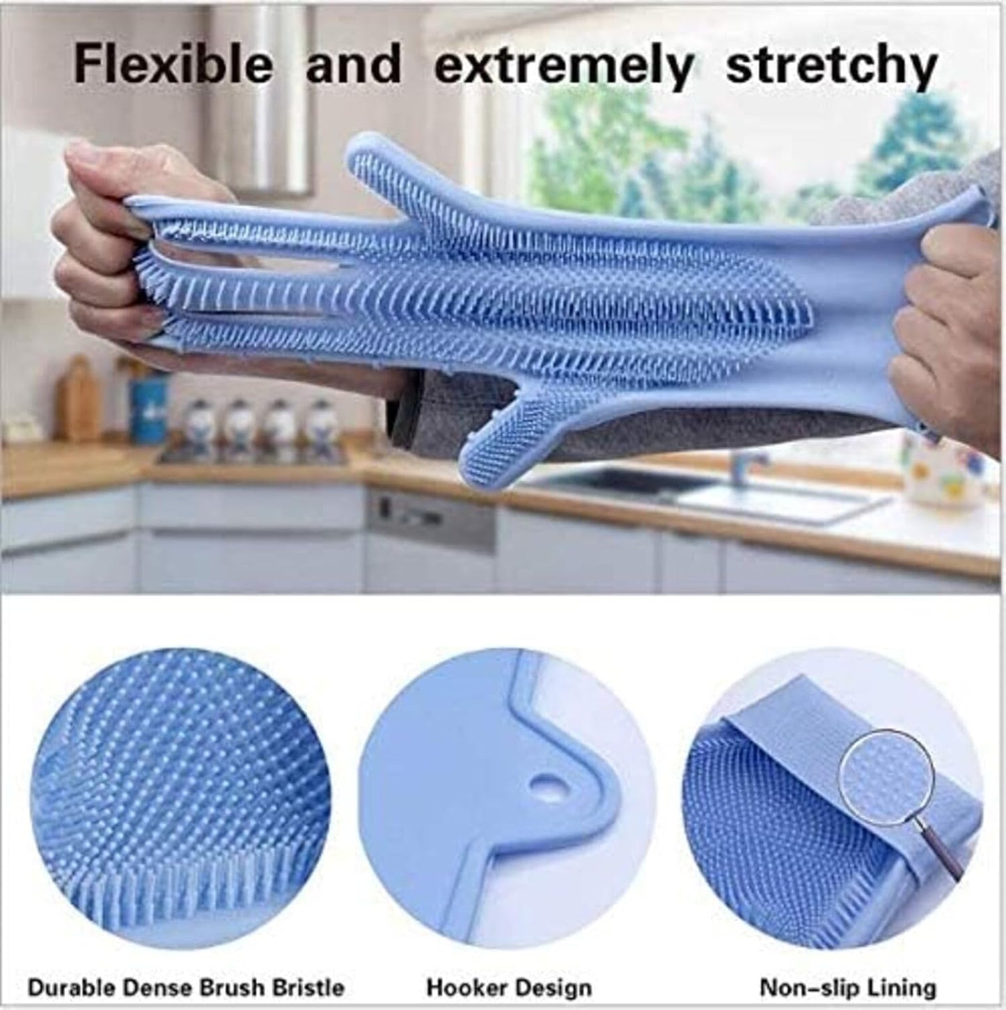 Gloves Silicone Dishwashing Hands