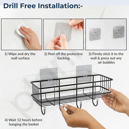 Strong Hold Self-Adhesive Storage Wall Shelf