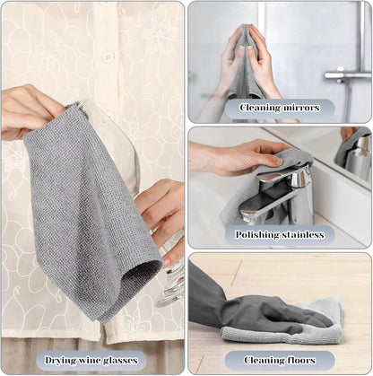 Microfiber Kitchen Towel Roll, Multipurpose Cleaning Cloth Roll Pre-Cut Tear Away Microfiber Cleaning Cloth Roll Kitchen Cloth for Kitchen, Car, Garage and Home