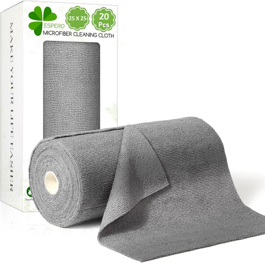 Microfiber Kitchen Towel Roll, Multipurpose Cleaning Cloth Roll Pre-Cut Tear Away Microfiber Cleaning Cloth Roll Kitchen Cloth for Kitchen, Car, Garage and Home