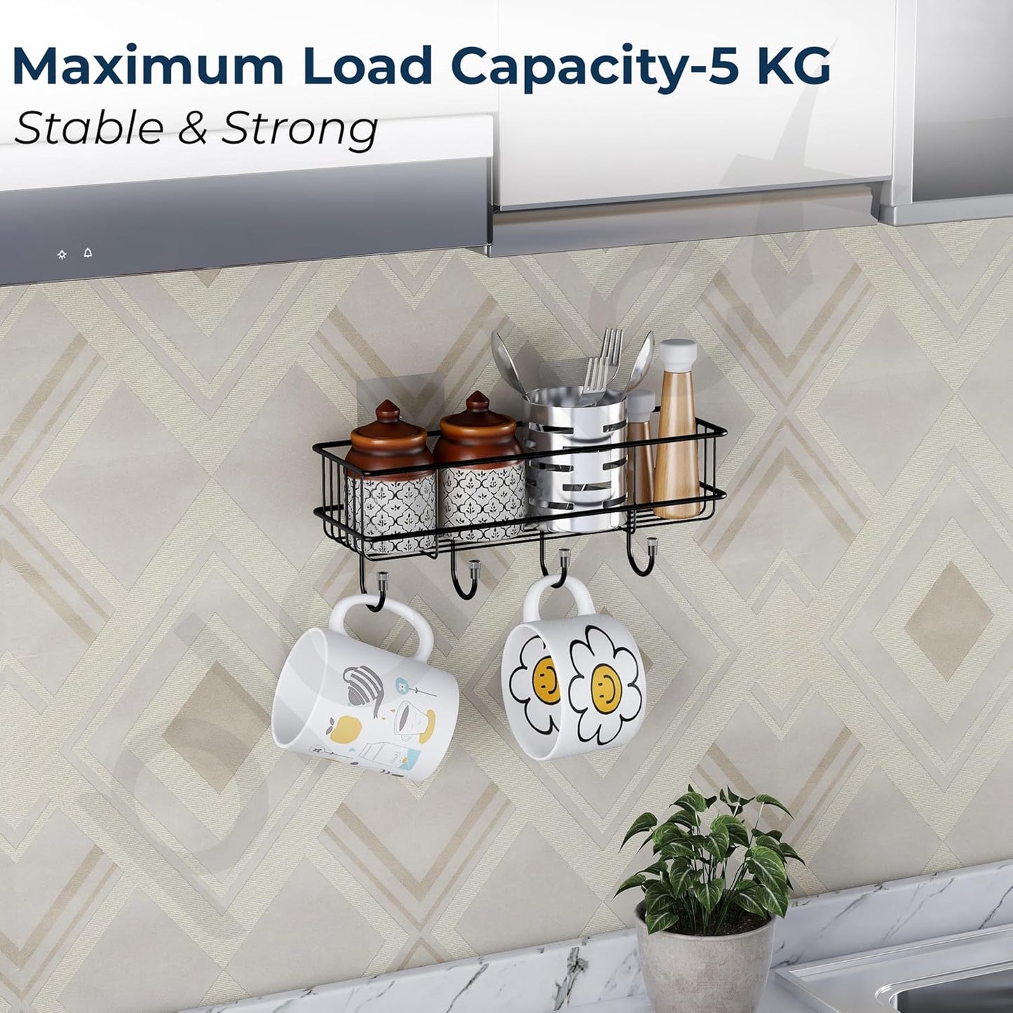 Strong Hold Self-Adhesive Storage Wall Shelf